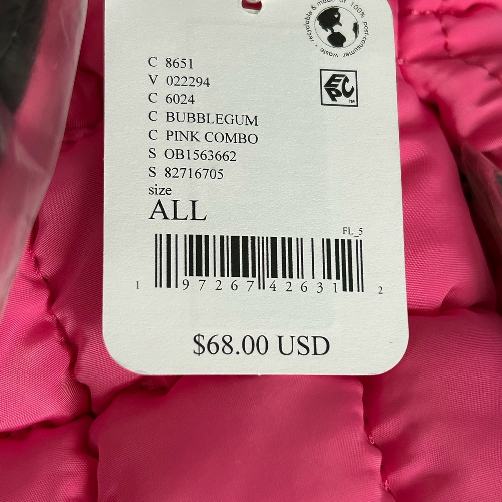 NWT FP Movement by Free People Bright Pink Quilted Shoulder Bag $68 - Picture 6 of 7